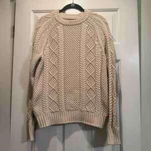 LL Bean cotton fisherman sweater